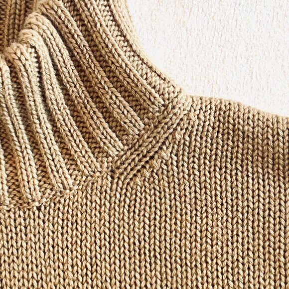 wilfred free 100% soft camel wool cropped turtleneck sweater Womens Small beach - Picture 5 of 9